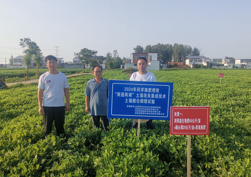 2024年科学施肥增效两提两调土壤改良集成技术土壤酸化调理试验